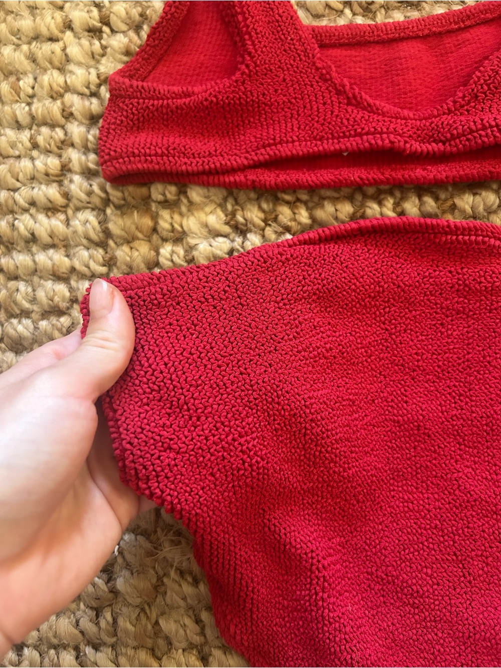 Youswim Red Textured Aplomb Bikini Set - Picture 5 of 5